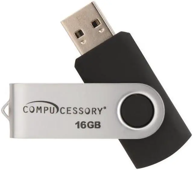 Alt view image 7 of 8 - Compucessory 16GB Password Protected USB Flash Drive, Black / Aluminum 26467