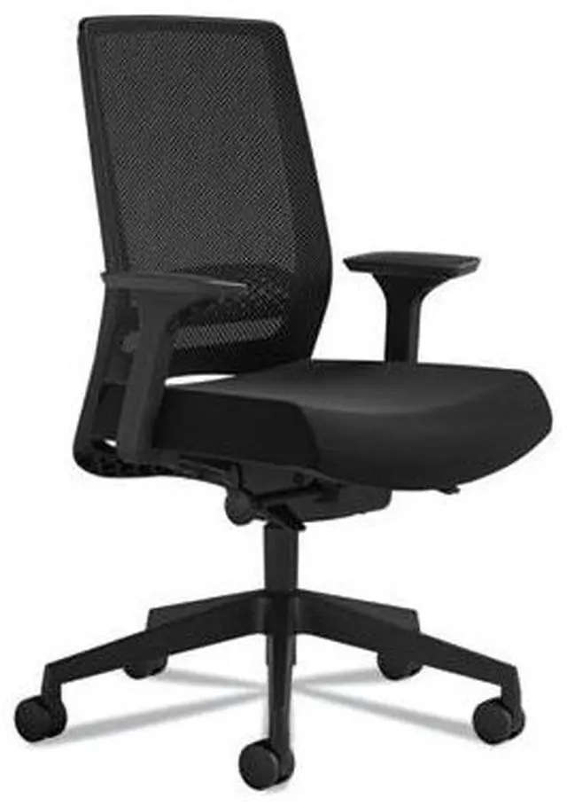 Alt view image 9 of 9 - Safco 6830STBL Medina Deluxe Task Chair, Supports Up to 275 lb, 18" to 22" Seat Height, Black