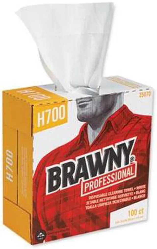 Alt view image 19 of 20 - Brawny Heavy-Duty Shop Towels Cloth 9 1/10 x 16 1/2 100/Box 25070