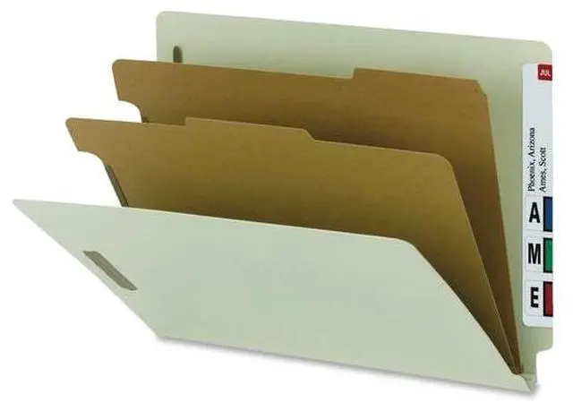 Alt view image 13 of 13 - Smead Manufacturing Company SMD26802 Classification Fldr- Ltr- Recycled- 2-DV- BN-BE