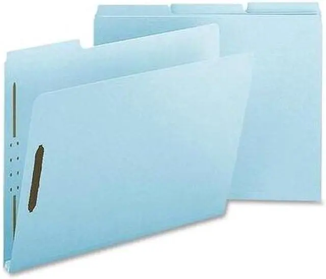 Alt view image 6 of 8 - Nature Saver SP17241 Pressboard Fastener Folder - 8.50" Width x 11" Length Sheet Size - 1" Expansion - 2 Fastener - Light Blue - 25 / Box, 1 Box
