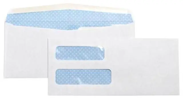 Alt view image 17 of 17 - Business Source Double Window Envelope No. 10 4-1/8"x9-1/2" 500/BX White 36694