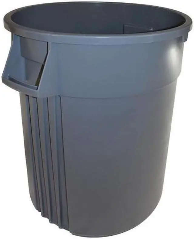 Alt view image 7 of 7 - Genuine Joe Trash Containers Heavy-duty 32 Gallon Gray 60463
