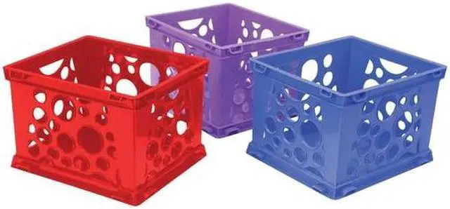 Alt view image 5 of 5 - Storex File Crate 14-1/4"Wx17-1/4"Lx10-1/2"H 3/CT Assorted 61797U03C
