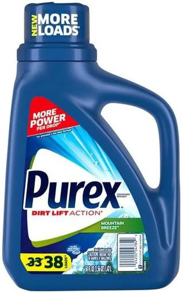 Alt view image 7 of 7 - Purex 04784 Ultra Concentrated Laundry Detergent, 50 oz, Clear, Mountain Breeze, Liquid