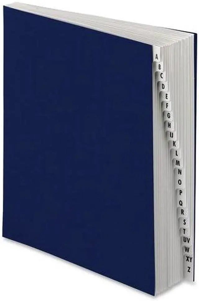 Alt view image 5 of 5 - Pendaflex DDF3-OX Desk File, A-Z Index, Letter Size, Acrylic-Coated Pressboard, Black/Blue