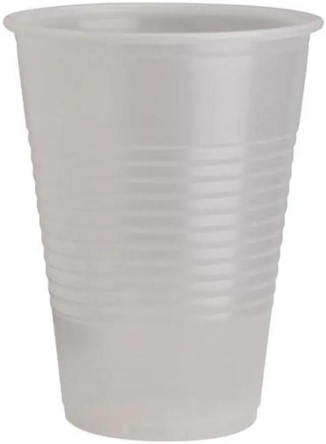 Alt view image 11 of 12 - Genuine Joe Plastic Cup 9 oz 2400/CT Translucent 10434