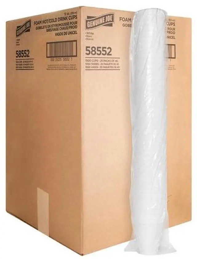 Alt view image 7 of 7 - Foam Cups 12 oz. 1000/CT White