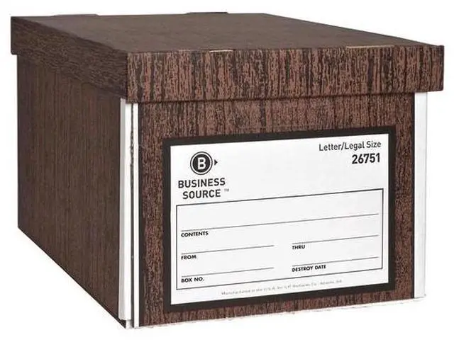 Alt view image 6 of 6 - Business Source Storage Boxes w/Lid Ltr/Lgl 650 lb 10"x12"x15" 12/CT WN 26751