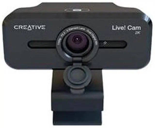Alt view image 12 of 12 - Creative Live! Cam Sync V3 2K QHD USB Webcam with 4X Digital Zoom (4 Zoom Modes from Wide Angle to Narrow Portrait View), Privacy Lens, 2 Mics, for PC and Mac - 2560 x 1440 Video - CMOS Sensor - 4x Di