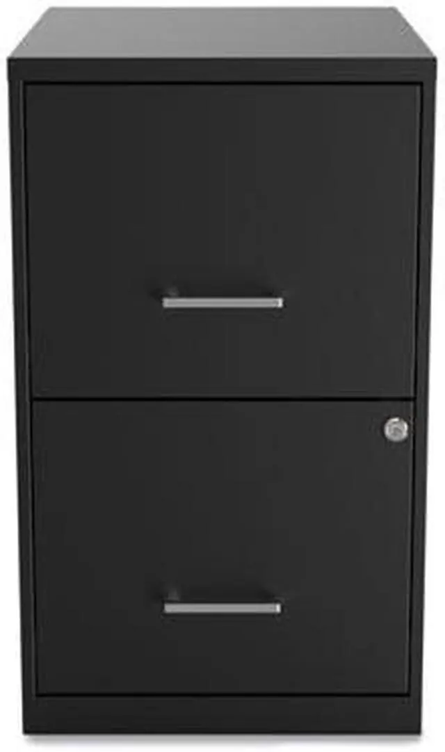 Alt view image 11 of 11 - Alera Soho Vert 2-Drawer File Cabinet, Blk, 14" x 18" x 24.1", EA (ALESVF1824BL)