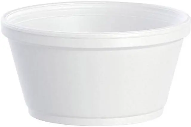 Alt view image 3 of 3 - Dart 8SJ20 Foam Container, 8oz, White, 1000/Carton, 1 Carton