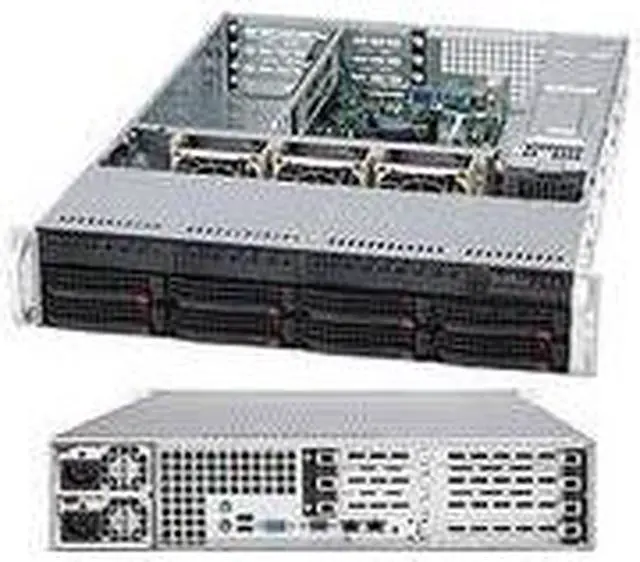 Alt view image 2 of 4 - SUPERMICRO CSE-825TQ-R720UB Black 2U Rackmount Server Case 720W Redundant