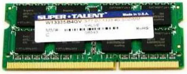 Main image of SUPER TALENT W1333SB4GV(SZ) Super Talent DDR3-1333 SODIMM 4GB Notebook Memory