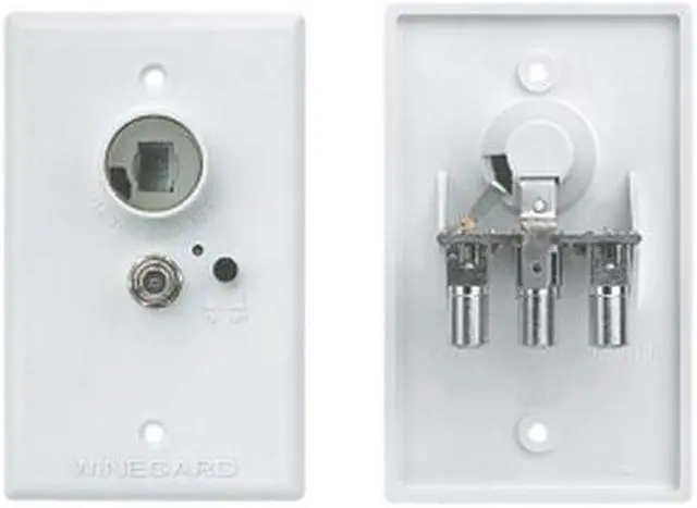 Main image of RV Motorhome Trailer 12 Volt DC Power Receptacle With PolyFuse In Flush Mounted Wall Plate, White
