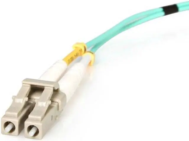 Main image of Unirise Fiber Optic Patch Cable, LC-LC, 50 125 Gigabit Multimode Duplex, Aqua, 4M