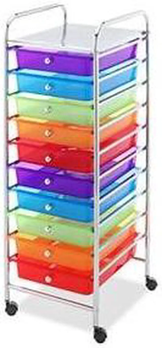 Main image of WHITMOR 6049-7060-BB 10 Drawer Cart Multi Color