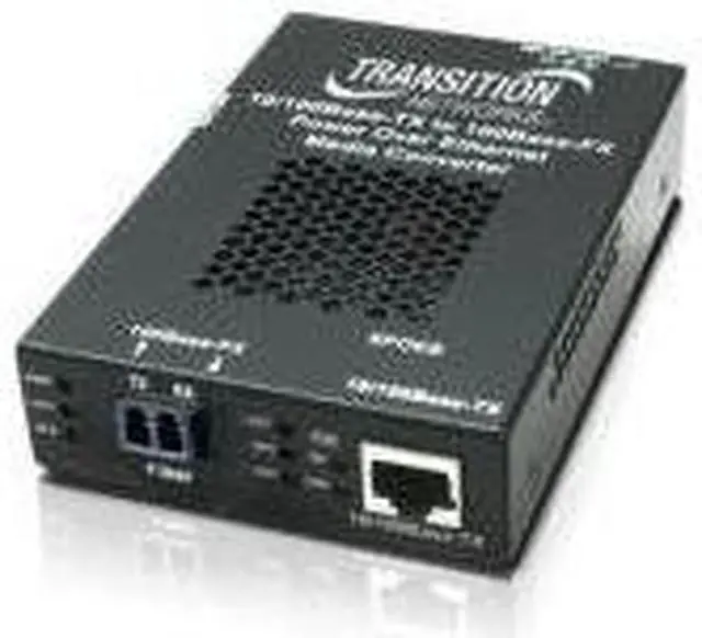 Alt view image 3 of 17 - Transition Networks Stand-alone Fast Ethernet PoE Media Converter