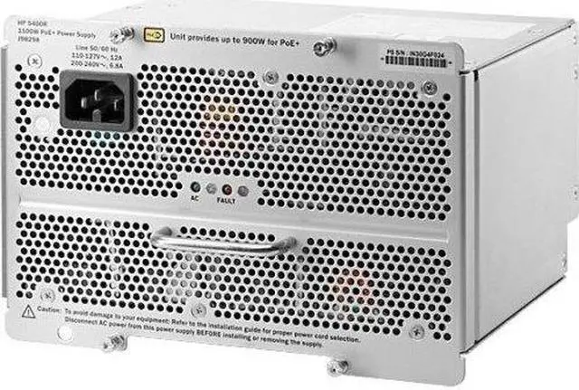 Alt view image 3 of 7 - HP Aruba 5400R 1100W PoE+ zl2 Power Supply