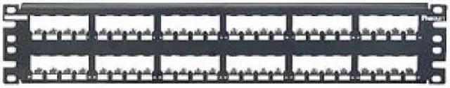 Alt view image 3 of 8 - Panduit CP48BLY Mini-Com All Metal Shielded Modular Patch Panel - Patch Panel - Black - 2U - 19 Inch - 48 Ports