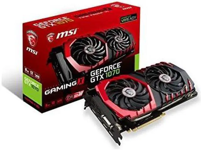 Main image of MSI GEFORCE GTX 1070 GAMING X 8G NVIDIA GeForce GTX 1070 GAMING X 8GB GDDR5 DVIHDMI3DisplayPort PCI-Express Video Card