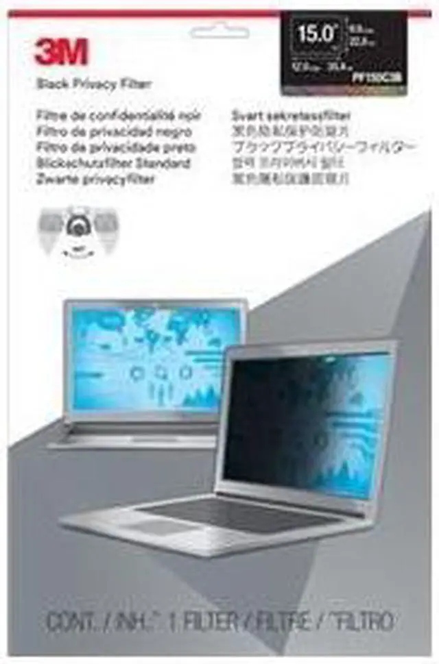 Alt view image 4 of 6 - 3M PF150C3B Privacy Filter For 15 Inch Standard Laptop - Notebook Privacy Filter - 15 Inch - Black