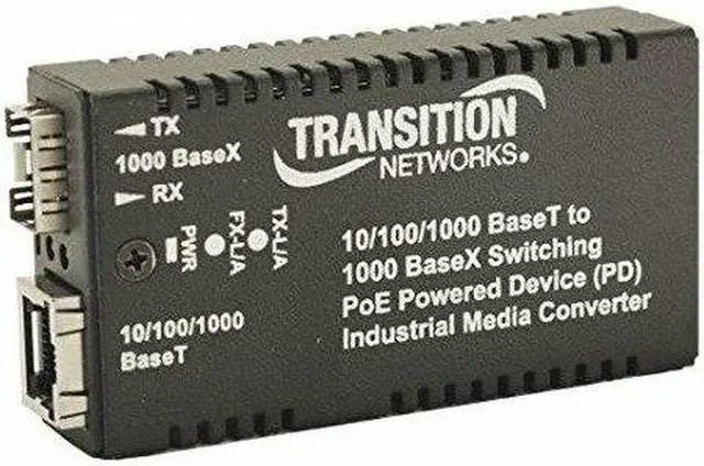 Main image of Transition Networks Hardened Mini PD 10/100/1000 Bridging Media Converter