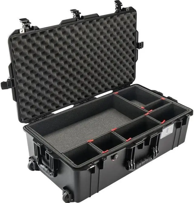 Alt view image 4 of 13 - Pelican 1615TP Air Wheeled Check-In Case with TrekPak Divider System, Black