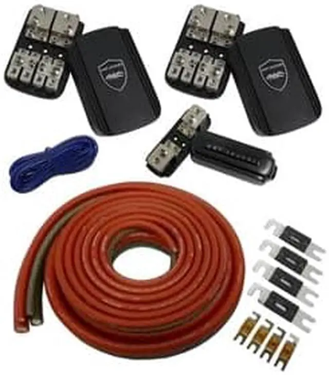 Main image of WET SOUNDS WW-4 AMP KIT REAR Wet Sounds 1/0 Gauge True Spec 100% OFTC Power Wiring Kit for up to 4 Amplifiers - Rear