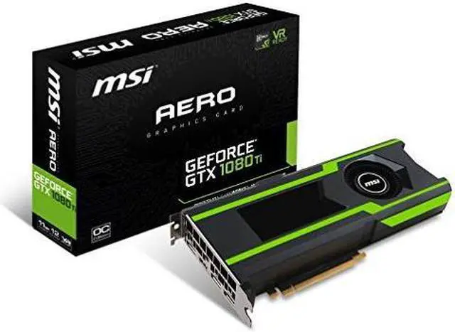 Main image of MSI GEFORCE GTX 1080 TI AERO 11G OC  NVIDIA GeForce GTX 1080 Ti AERO 11G OC 11GB GDDR5X HDMI/3DisplayPort PCI-Express Video Card
