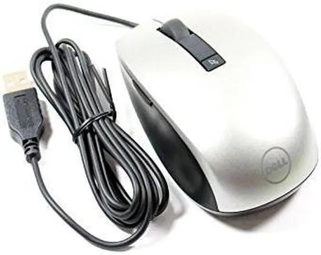 Alt view image 8 of 9 - NEW Genuine Dell USB Wired 6-Button Mouse 4K93W Silver M-UAV-DEL8 - JT14J