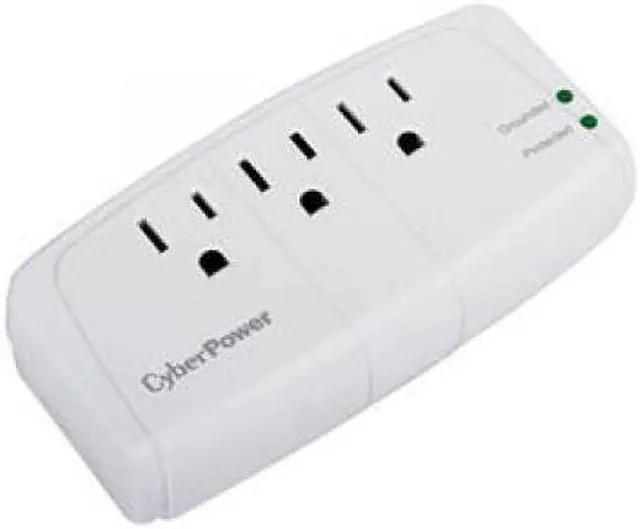 Main image of CYBERPOWER CYB#CSB300W Essential 3-Outlets Surge Suppressor Wall Tap Plug