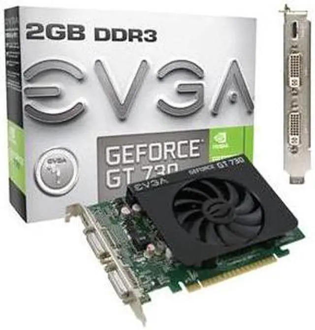 Main image of EVGA EVG#02GP32738KR GeForce GT 730 Graphic Card - 700 MHz Core - 2 GB DDR3 SDRAM - PCI Express 2.0 x16