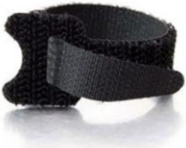 Main image of Cables To Go CAB#29858 6in Hook-and-Loop Cable Management Straps - Black - 12pk