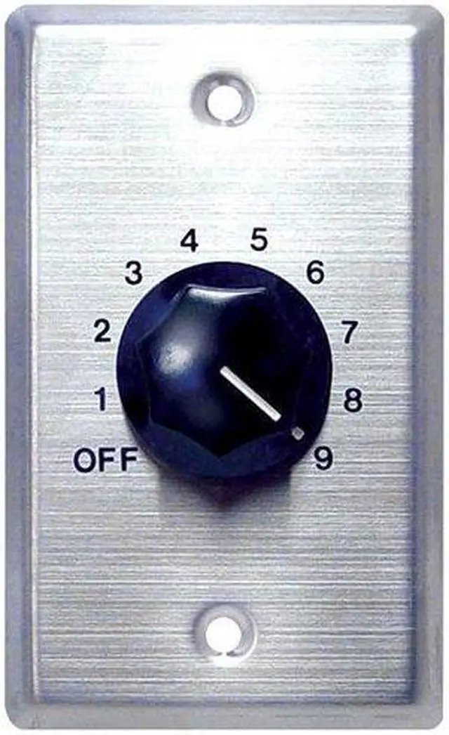 Alt view image 2 of 5 - Speco WAT50 50W 70/25V Mono Attenuator with Steel Wallplate