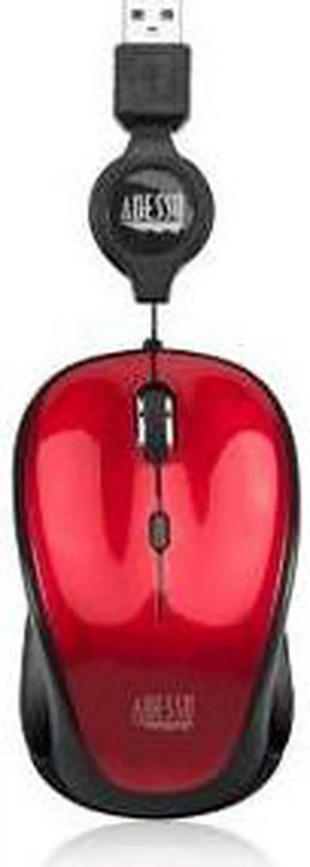Main image of Adesso IMOUSES8R RED USB ILLUMINATED RETRACTABLE MINI MOU