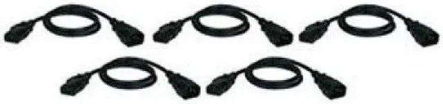 Main image of Tripp Lite P004-002-5  - Power cable (125 VAC) - IEC 320 EN 60320 C14 - IEC 320 EN 60320 C13 - 2 ft - black (pack of 5 )