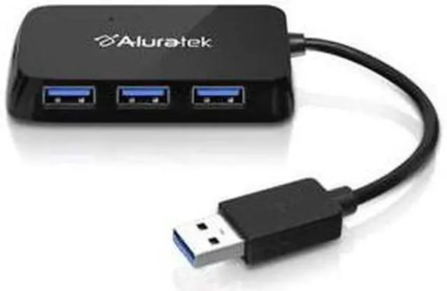 Main image of Aluratek AUH2304F 4-Port USB 3.0 SuperSpeed Hub with Attached Cable