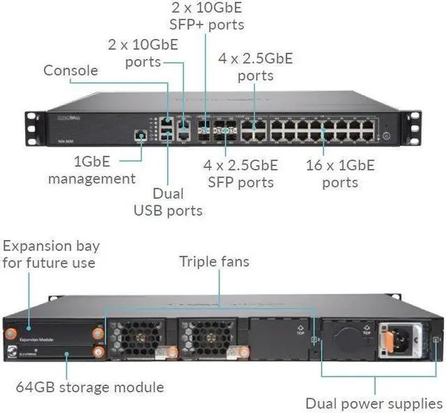 Alt view image 3 of 8 - SONICWALL - NSA HARDWARE 01-SSC-1939 SONICWALL NSA 5650 APPL