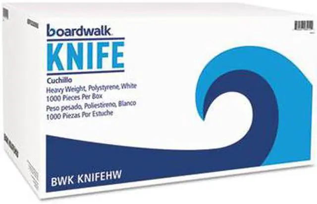 Main image of Heavyweight Polystyrene Cutlery, Knife, White, 1000/Carton KNIFEHW