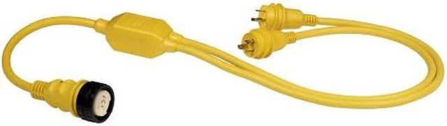 Alt view image 3 of 9 - Marinco RY504-2-30 Adapter, Reverse Y 50a 125/250v To 2-30a