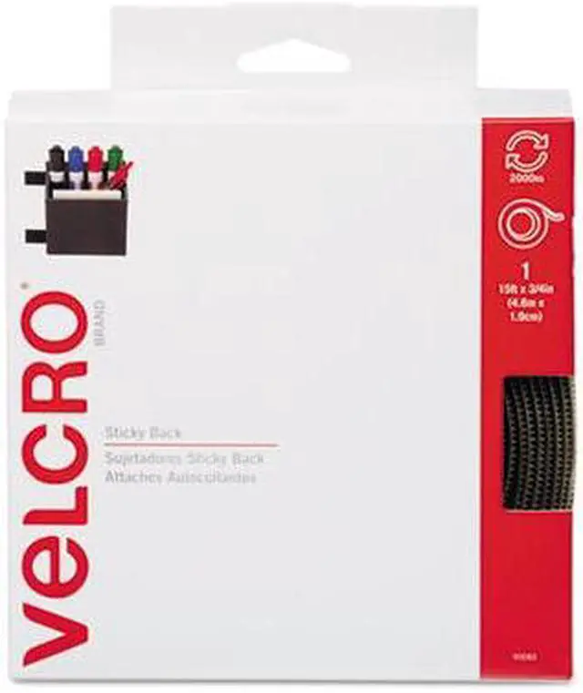 Alt view image 12 of 19 - Velcro Sticky-Back Hook and Loop Fastener Tape with Dispenser 3/4 x 15 ft. Roll