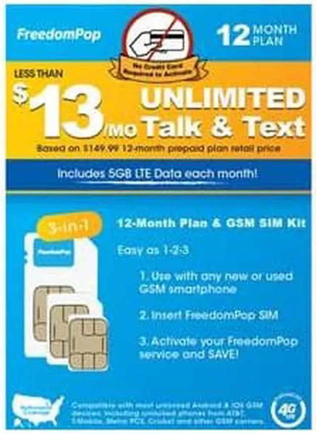 Alt view image 4 of 4 - SIM Kit w/ Unlimited Talk, Text, & 5GB/mo for 1 Year
