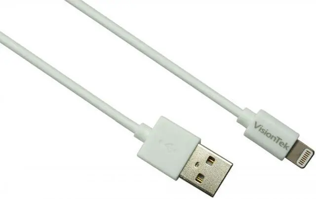 Main image of VisionTek 901199 LIGHTNING TO USB WHITE 2 METER