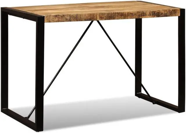 Alt view image 19 of 19 - vidaXL Dining Table Solid Rough Mango Wood Vintage 47.2" Kitchen Dining Room