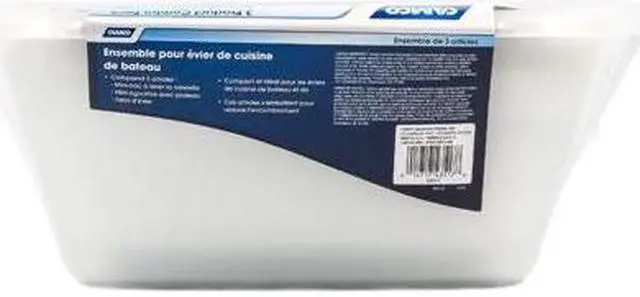 Main image of CAMCO 43517 Camco 43517 Sink Kit with Dish Drainer, Dish Pan and Sink Mat - White