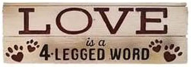Main image of SPOONTIQUES 19759 Desk Sign 4 Legged Word