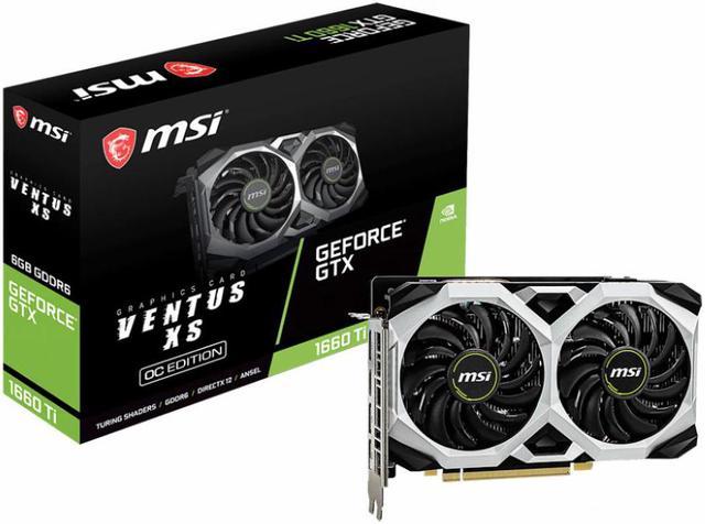 MSI GTX 1660 TI VENTUS XS 6G OC GEFORCE GTX 1660 TI VENTUS XS 6G