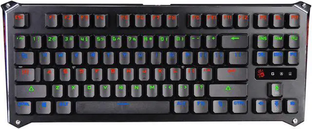 Alt view image 2 of 4 - Bloody LED B830 Compact Gaming Mechanical Keyboard with LK LightStrike Optic Blue Switch, Light Strike 0.2ms, Water Resistaence, and Swift Response (Black)