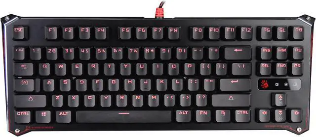 Alt view image 3 of 4 - Bloody LED B830 Compact Gaming Mechanical Keyboard with LK LightStrike Optic Blue Switch, Light Strike 0.2ms, Water Resistaence, and Swift Response (Black)
